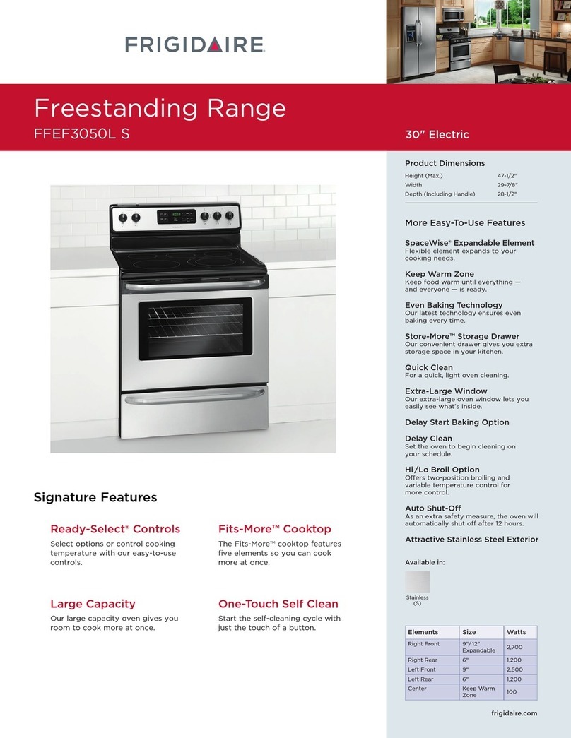 Frigidaire FFEF3050LS Installation instructions