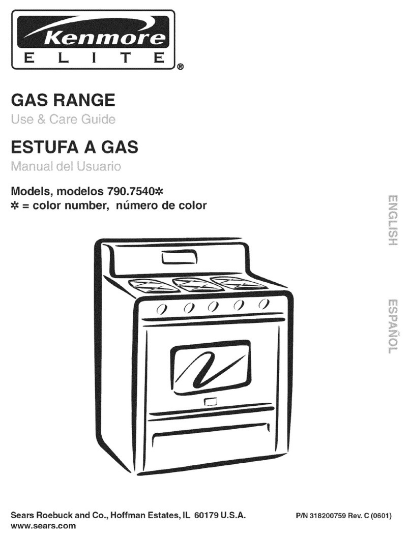 Kenmore 7540 - Elite 36 in. Gas User manual