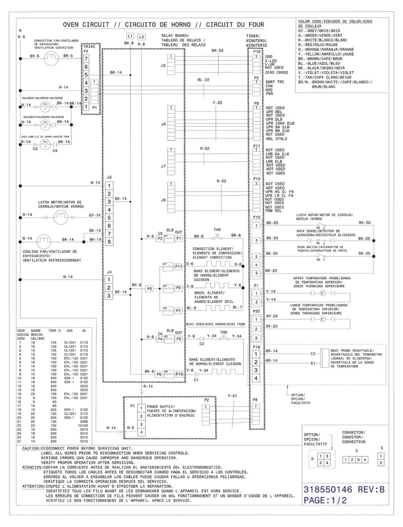 Electrolux EW30DS65GS - 30" Slide-In Dual Fuel Range Wiring diagram