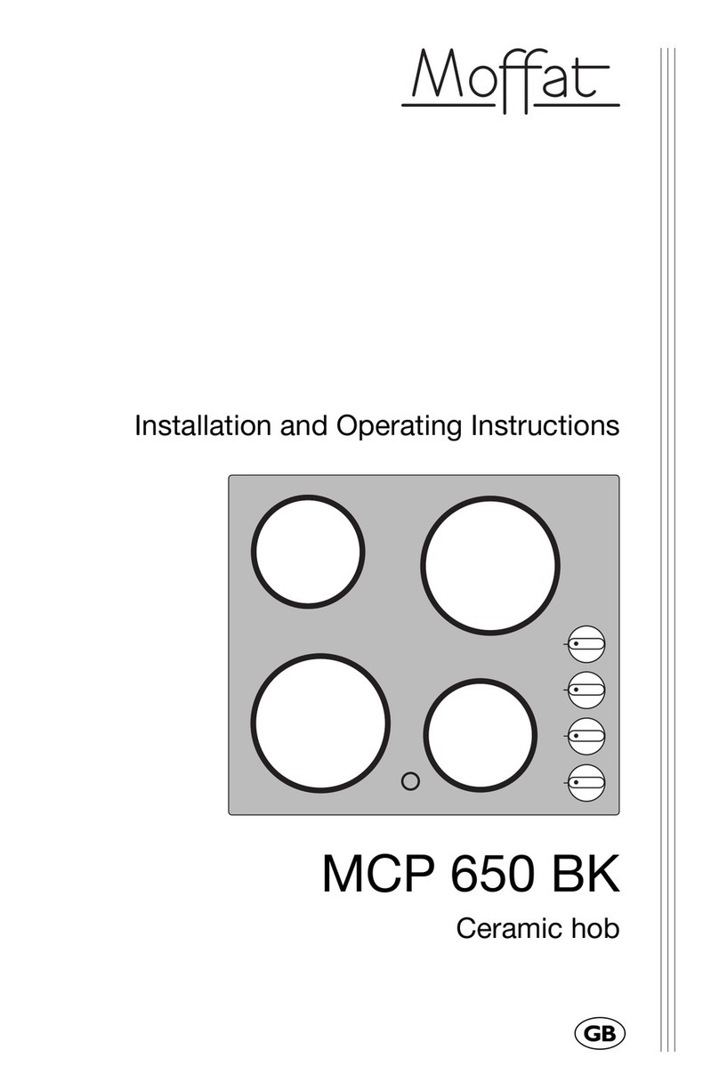Moffat MCP650BK 74O Installation and operating instructions