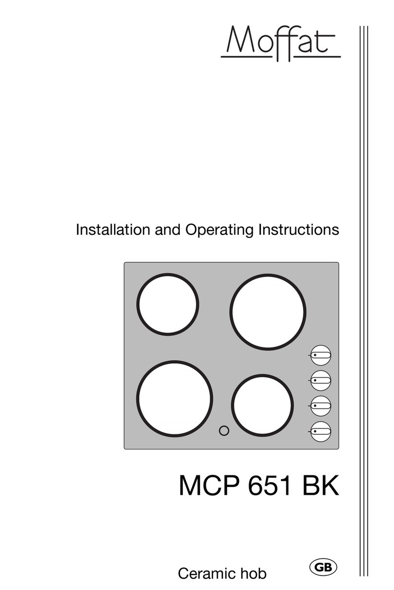 Moffat MCP651 Installation and operating instructions