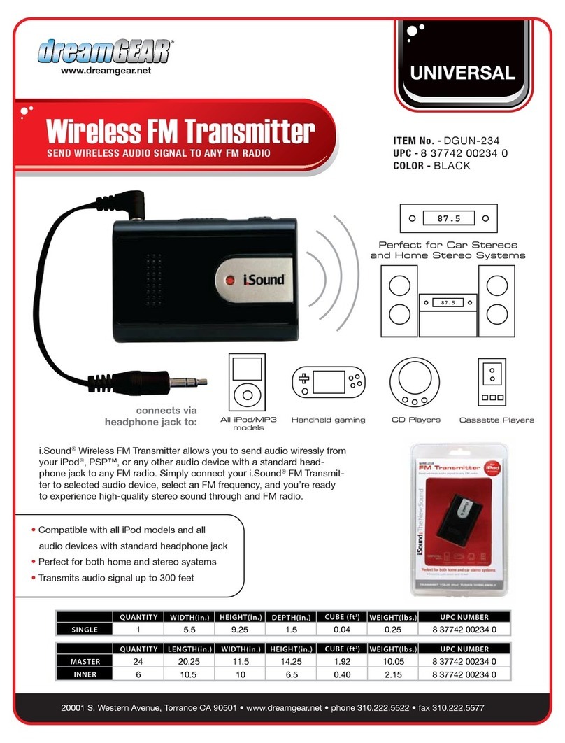 I.SOUND WIRELESS FM TRANSMITTER datasheet