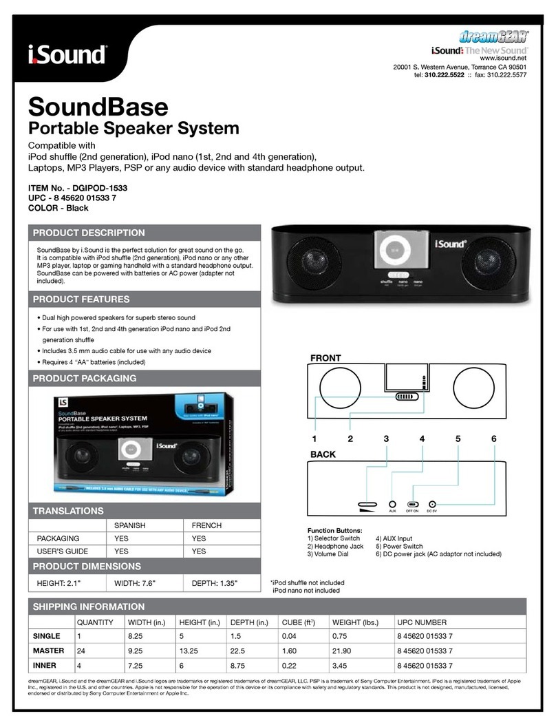 I.SOUND SOUNDBASE datasheet