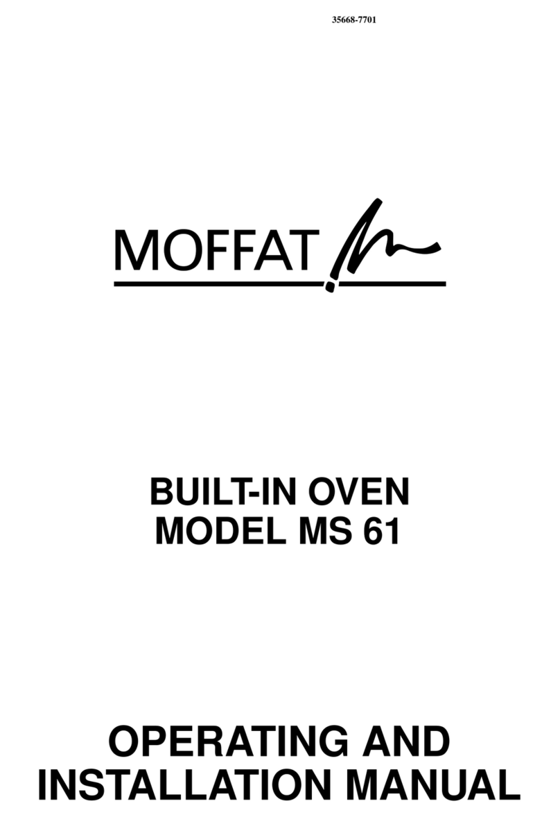 Moffat MS61B OPERATING AND INSTALLATION Manual