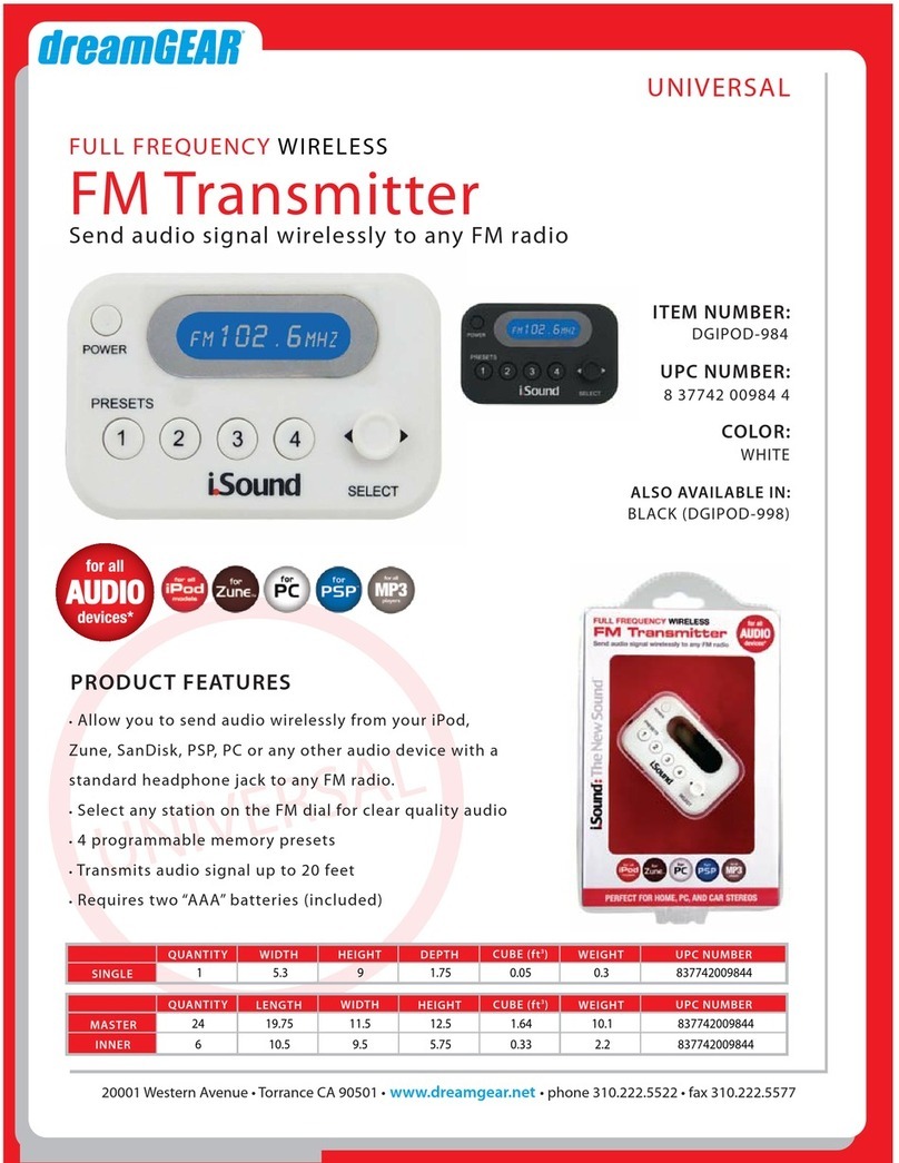 I.SOUND FM TRANSMITTER Product features