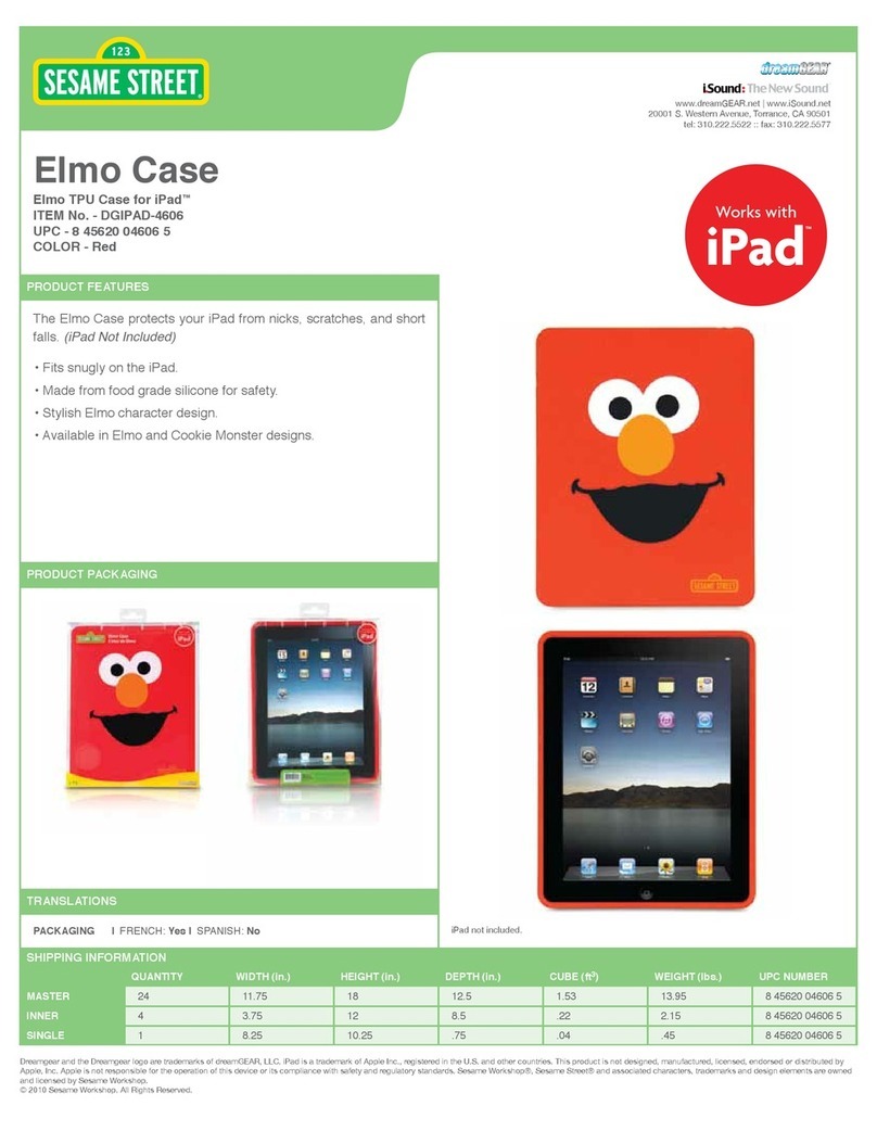 I.SOUND ELMO CASE FOR IPAD User manual