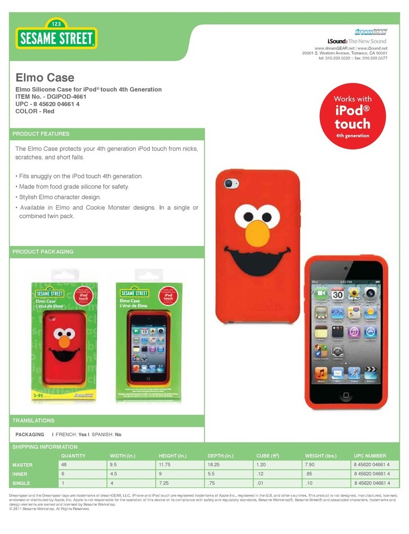 I.SOUND ELMO CASE - FOR IPOD TOUCH User manual