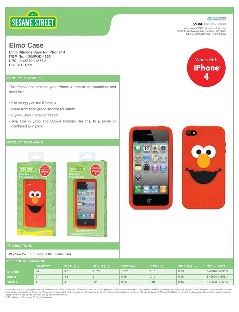 I.SOUND DGIPOD-4655 - DATASHEET FOR IPHONE User manual