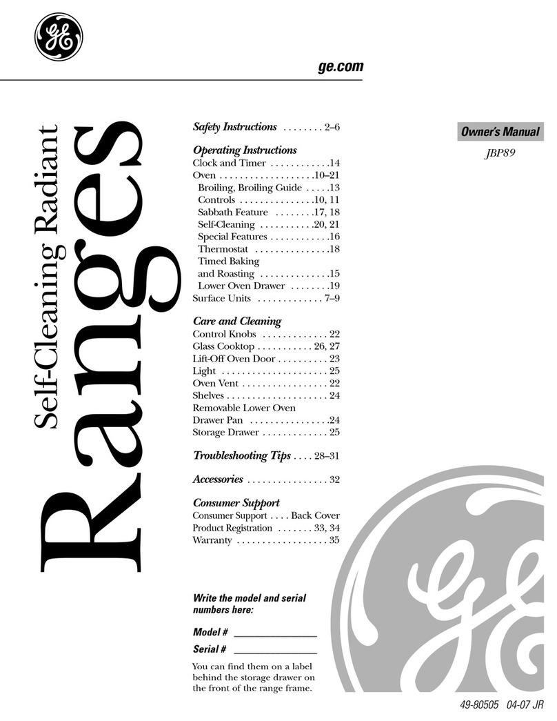 GE JBP80DMBB User manual