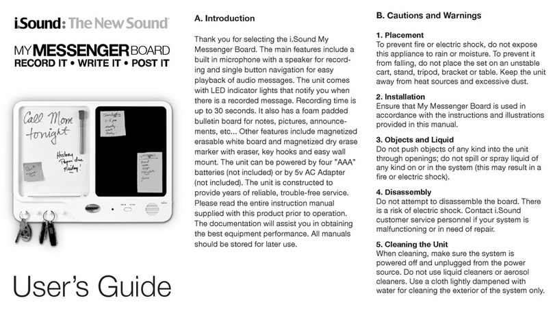 I.SOUND MY MESSENGER BOARD user guide