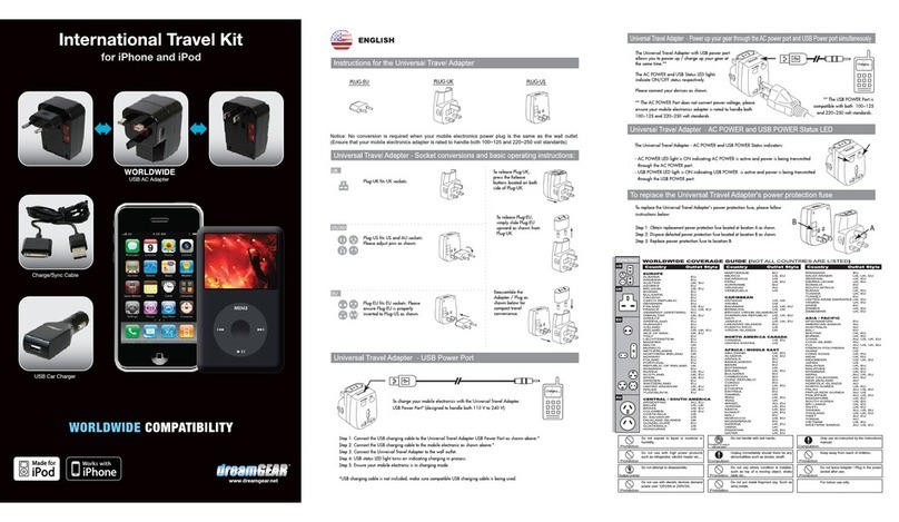 I.SOUND INTERNATIONAL TRAVEL KIT User manual