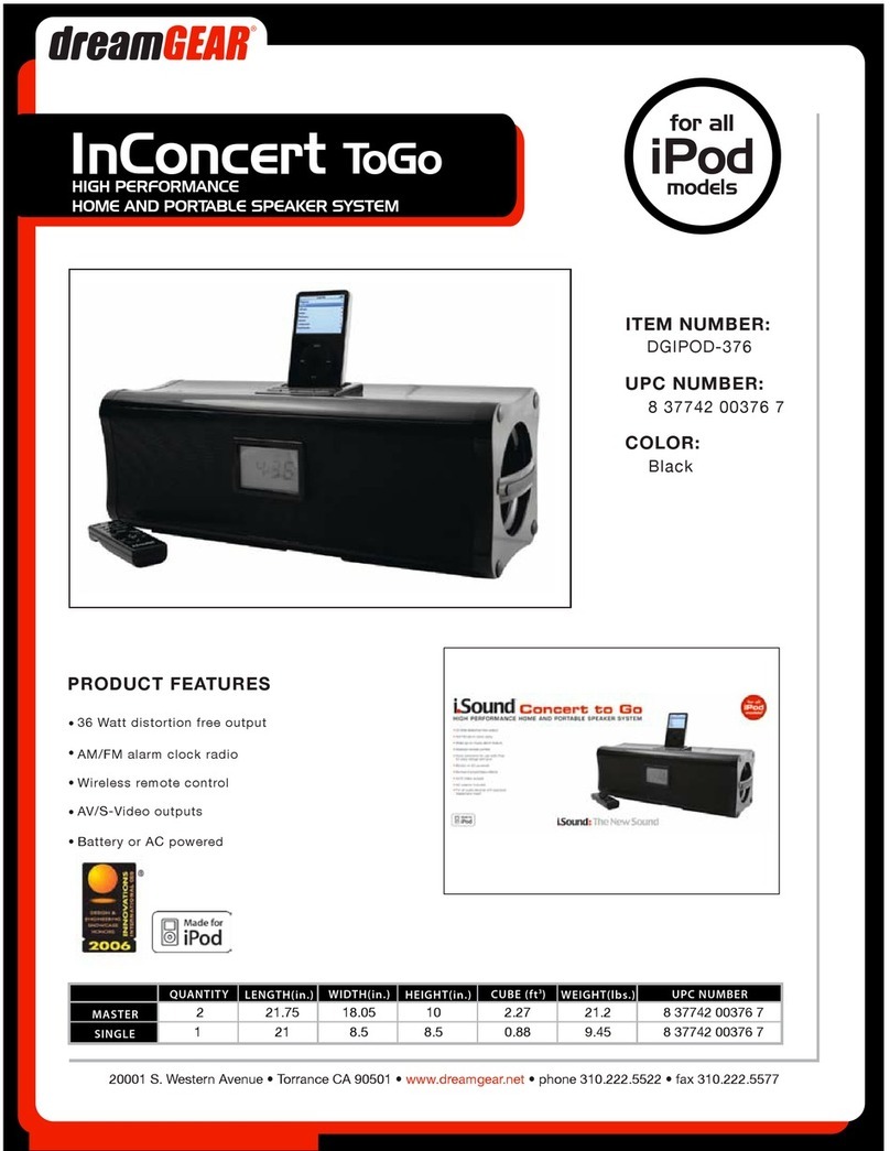 DreamGEAR INCONCERT TO GO Product features