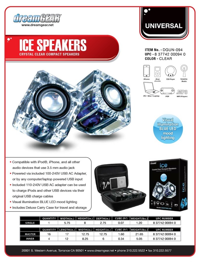 I.SOUND ICE SPEAKERS datasheet