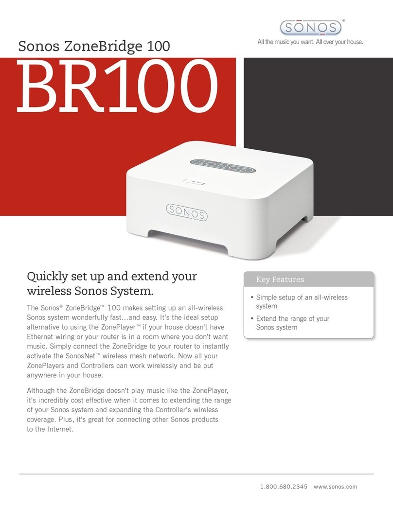 Sonos BR100 datasheet Sonos BR100 datasheet