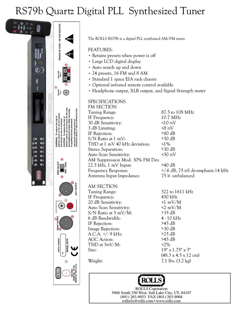 Rolls RS79B Specifications