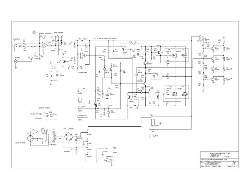 Rolls RA2200 - SCHEMA User manual