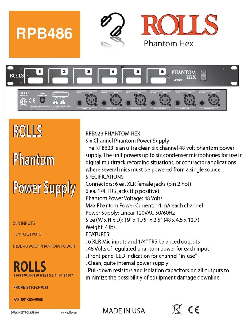 Rolls RPB486 Specifications