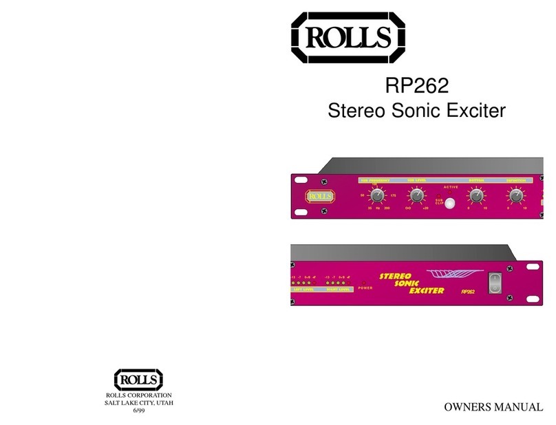 Rolls RP262 User manual