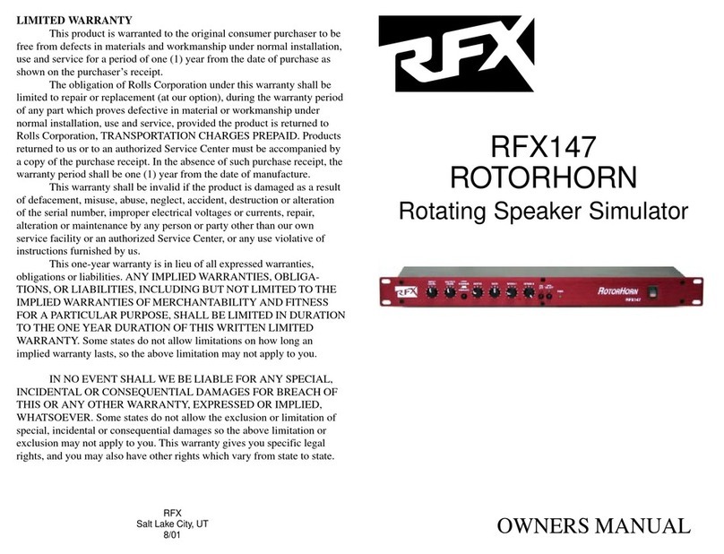 Rolls RFX147 User manual