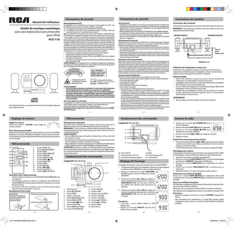 RCA RS27116I - Vertical-Loading CD System User manual