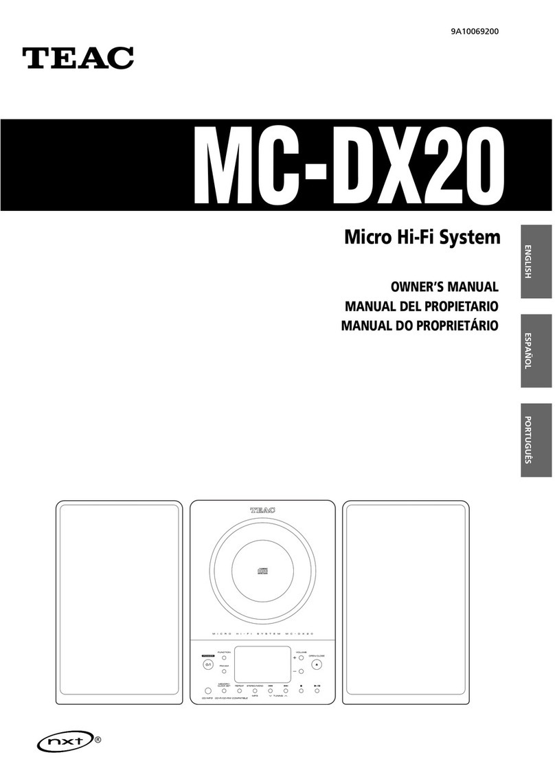 Teac MC-DX20B owner's manual
