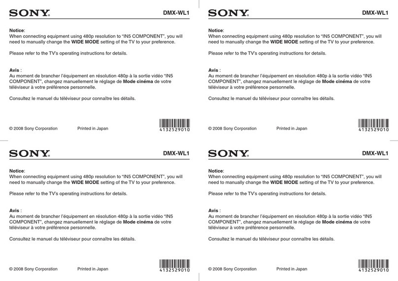 Sony DMXWL1 - BRAVIA Wireless HD Link Operation and maintenance manual