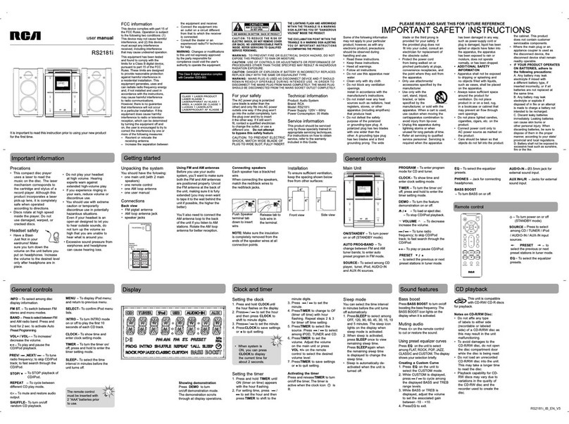 RCA RS2181i User manual