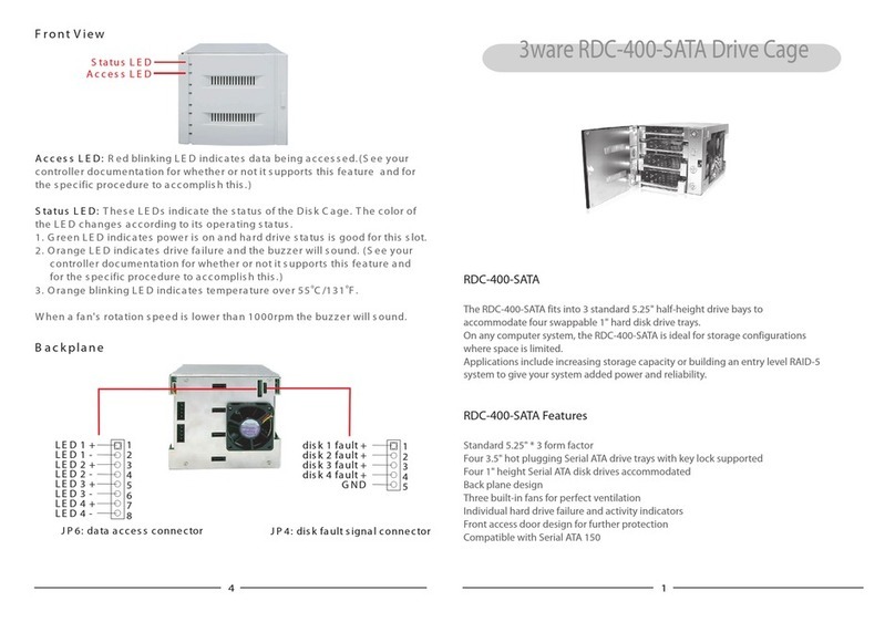 3Ware RDC-400-SATA - RAID Drive Cage 400-SATA... manual