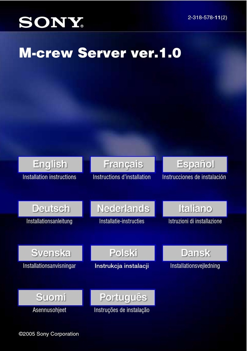 Sony NAS-CZ1 M-Crew installation instructions