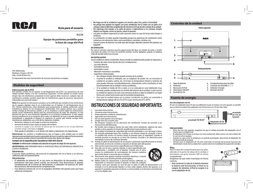 RCA Ri338 user manual