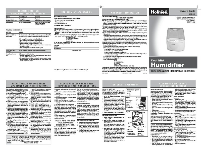 Holmes HM1200 User manual