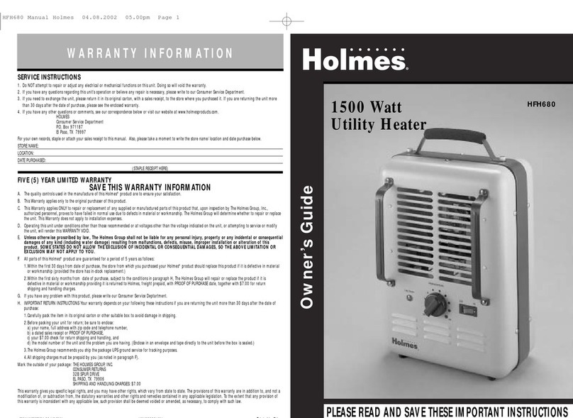 Holmes HFH680 owner's guide