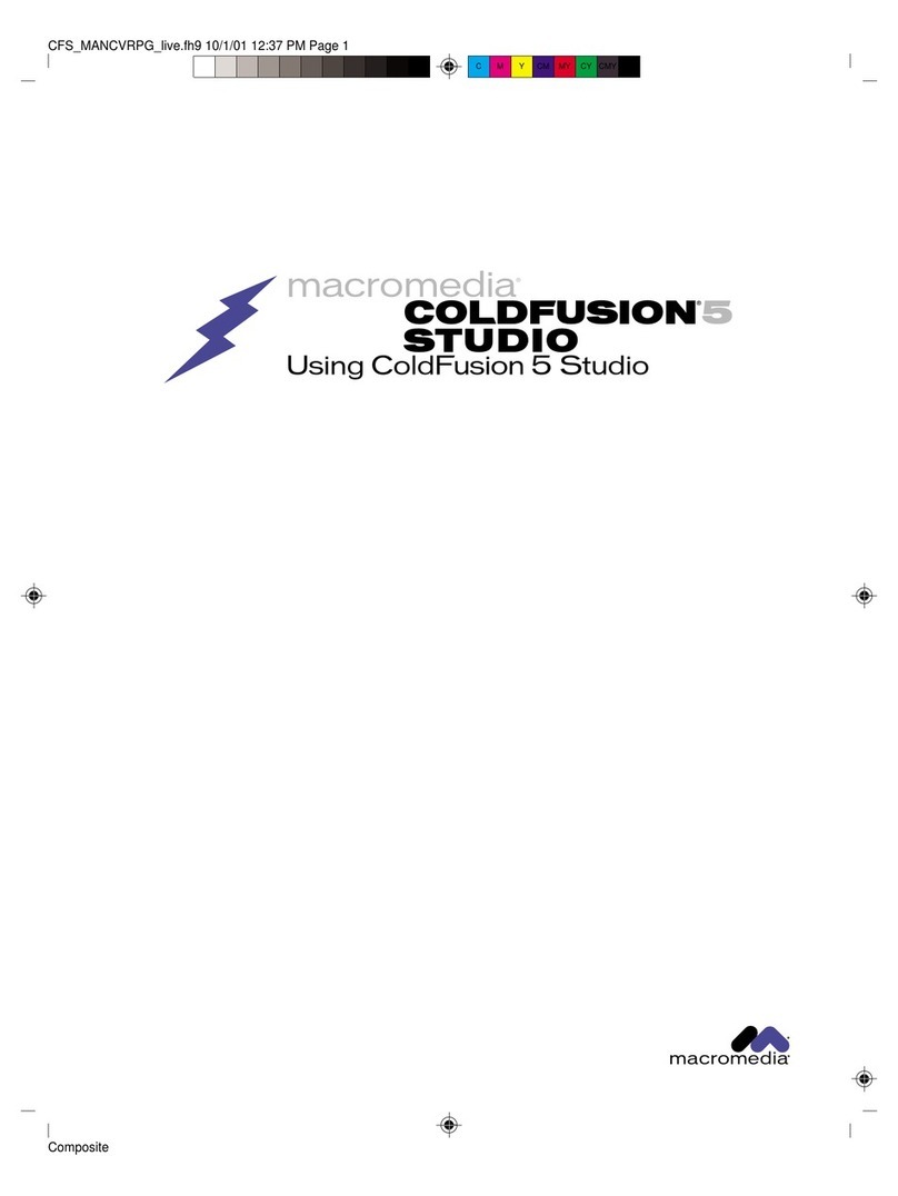 MACROMEDIA COLDFUSION STUDIO 5-USING COLDFUSION 5... Mounting instructions