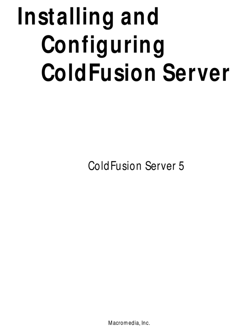 MACROMEDIA COLDFUSION 5 - INSTALING AND CONFIGURING... User manual
