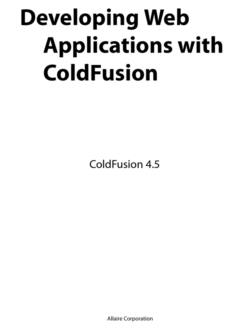 MACROMEDIA COLDFUSION 4.5-DEVELOPING WEB User manual