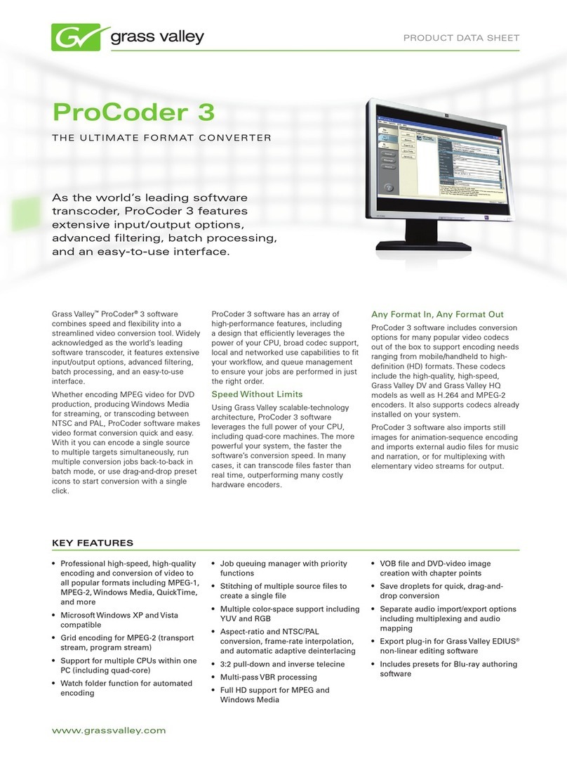 GRASS VALLEY PROCODER 3 datasheet GRASS VALLEY PROCODER 3 datasheet