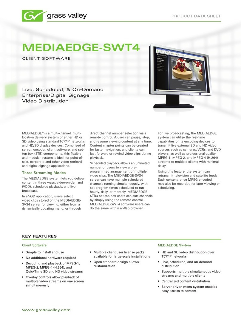 GRASS VALLEY MEDIAEDGE-SWT4 User manual
