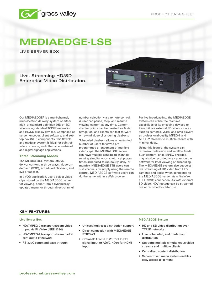 GRASS VALLEY MEDIAEDGE-LSB datasheet