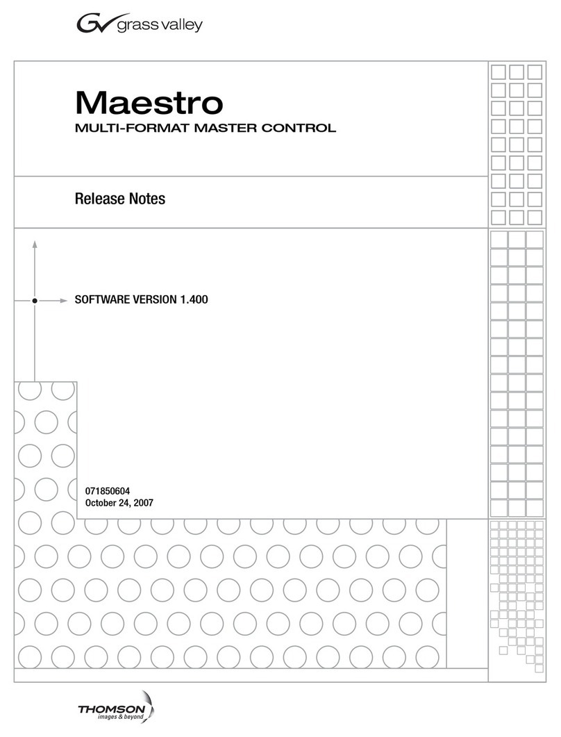 GRASS VALLEY MAESTRO 1.4 RELEASE NOTES Instruction Manual