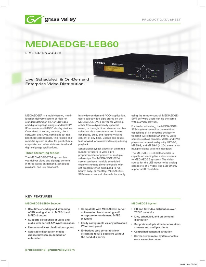 GRASS VALLEY MEDIAEDGE-LEB60 datasheet