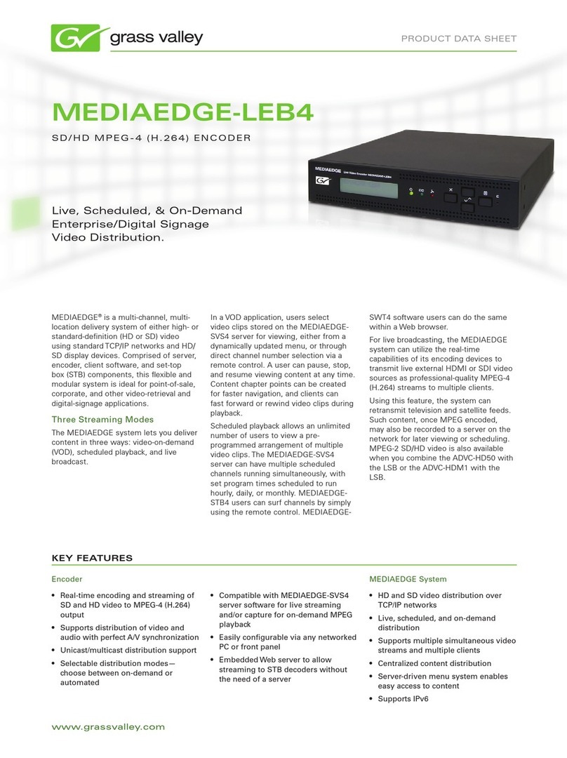 GRASS VALLEY MEDIAEDGE-LEB4 datasheet