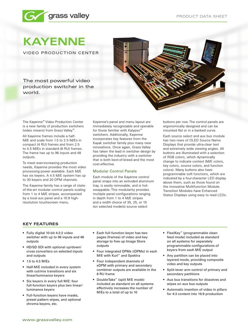 GRASS VALLEY KAYENNE - User manual