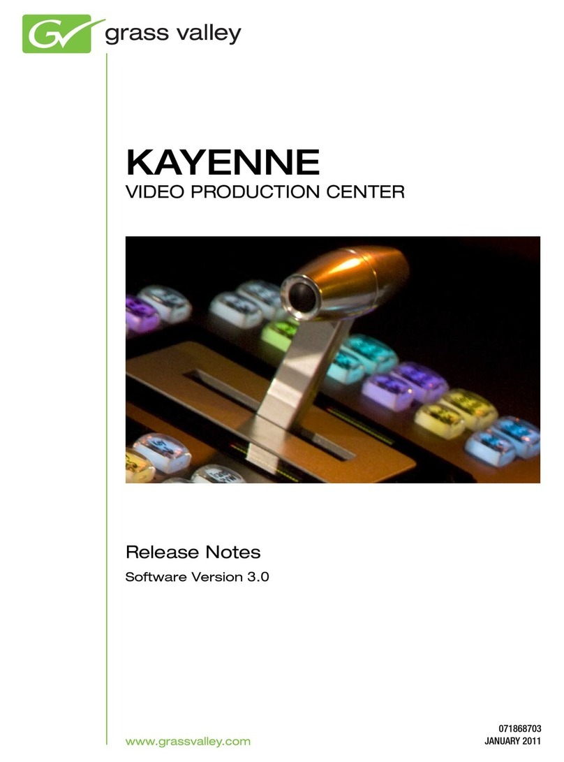 GRASS VALLEY KAYENNE - S V3.0 Instruction Manual
