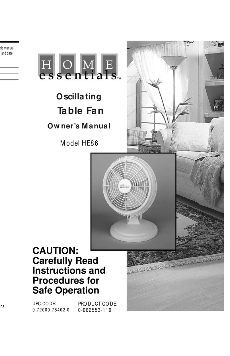 Home Essentials HE86 owner's manual Home Essentials HE86 owner's manual