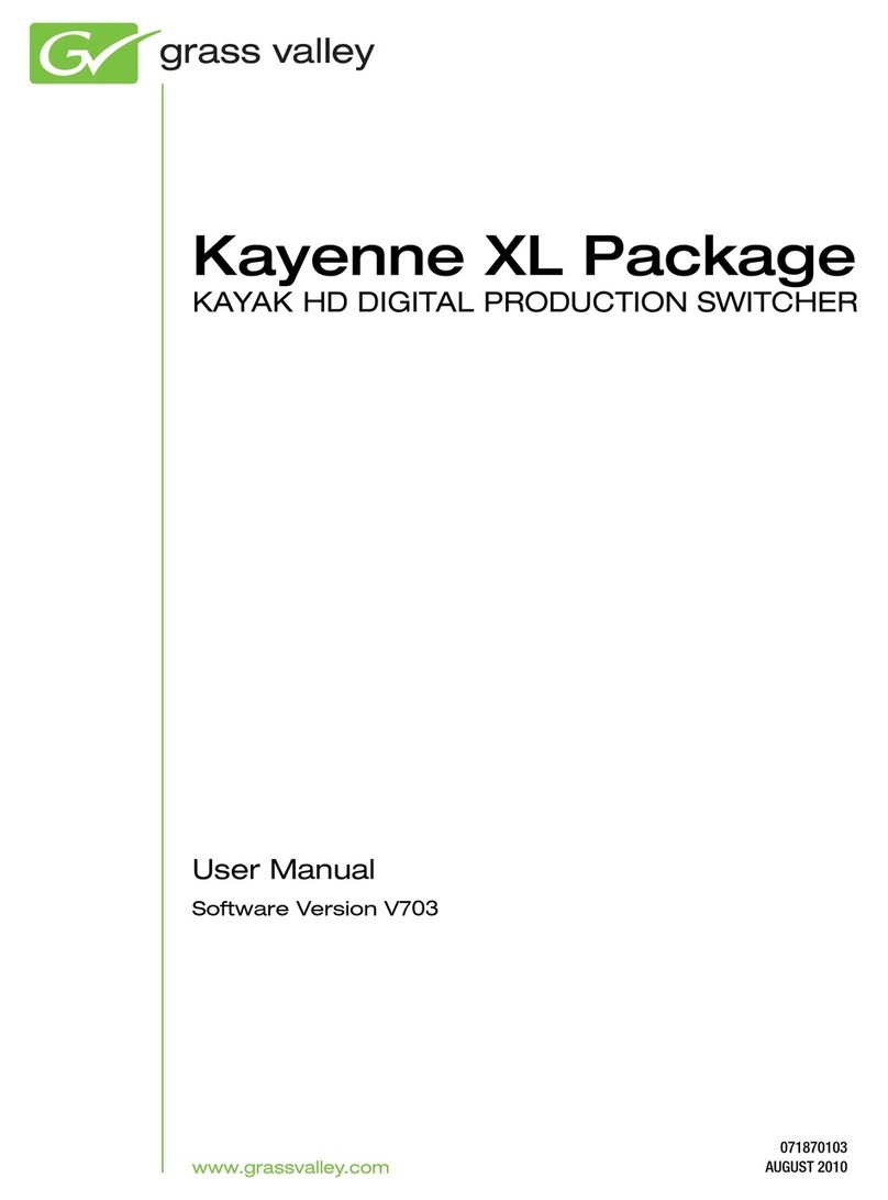 GRASS VALLEY KAYENNE XL PACKAGE 7.0.3 - INSTALLATION AND SERVICE  REV... user manual
