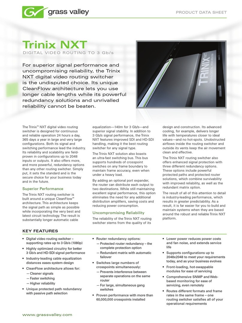 GRASS VALLEY TRINIX NXT - User manual