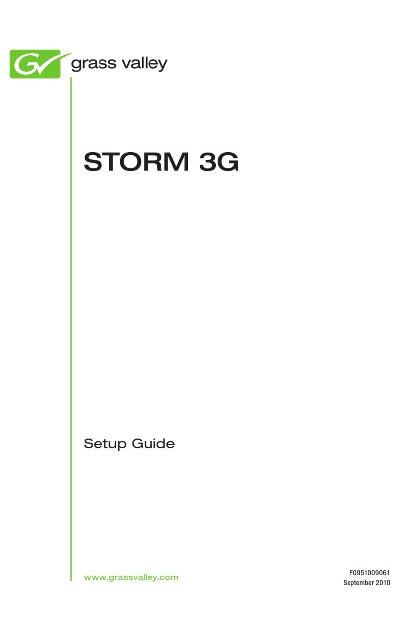 GRASS VALLEY STORM 3G - SETUP GUIDE 09-2010 Setup guide GRASS VALLEY STORM 3G - SETUP GUIDE 09-2010 Setup guide