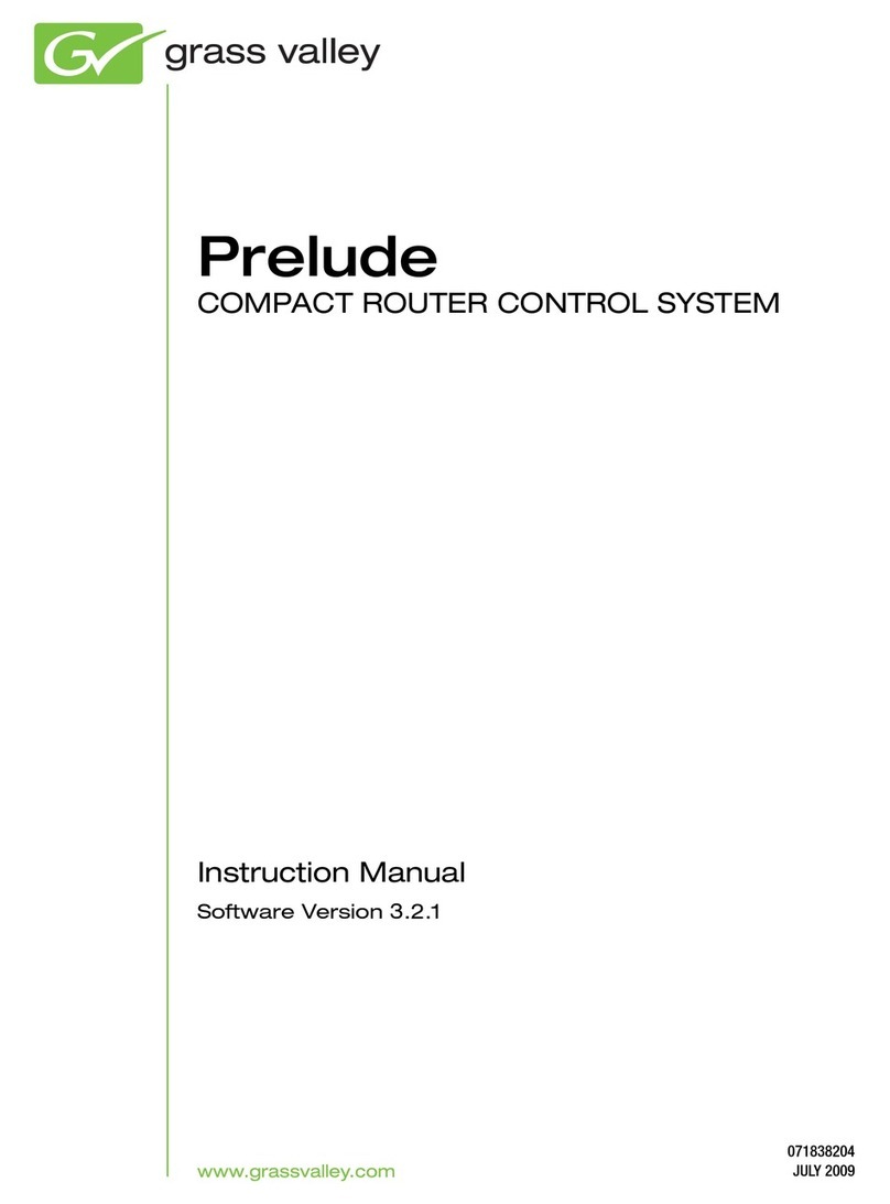 GRASS VALLEY PRELUDE - V3.2.1 User manual