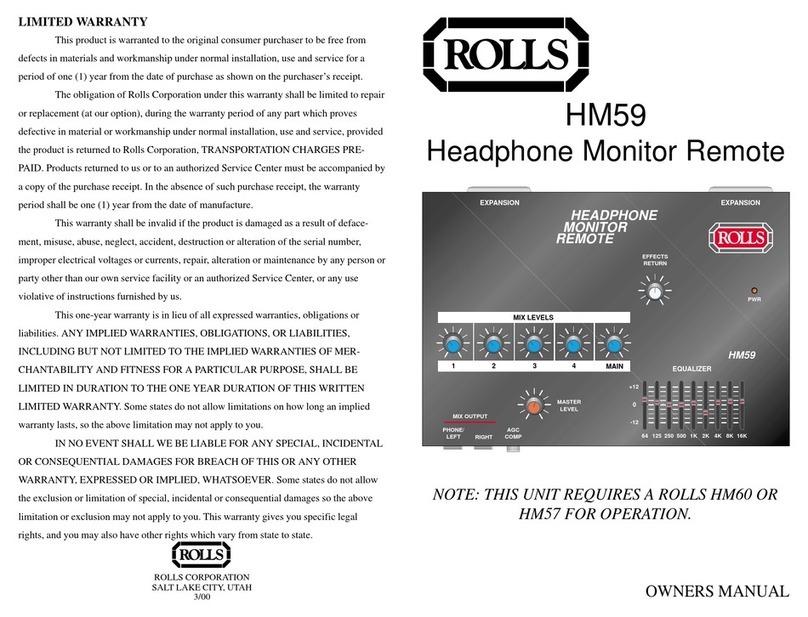 Rolls HM59 User manual