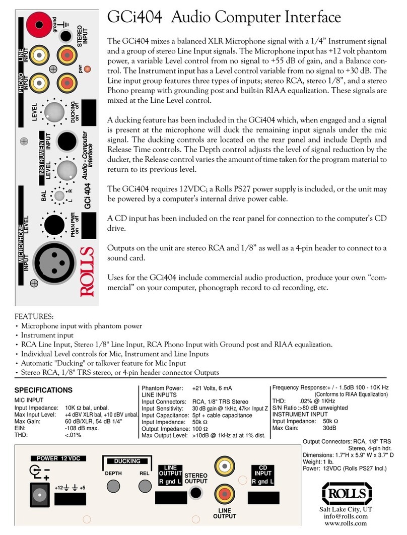 Rolls GCi404 Specifications